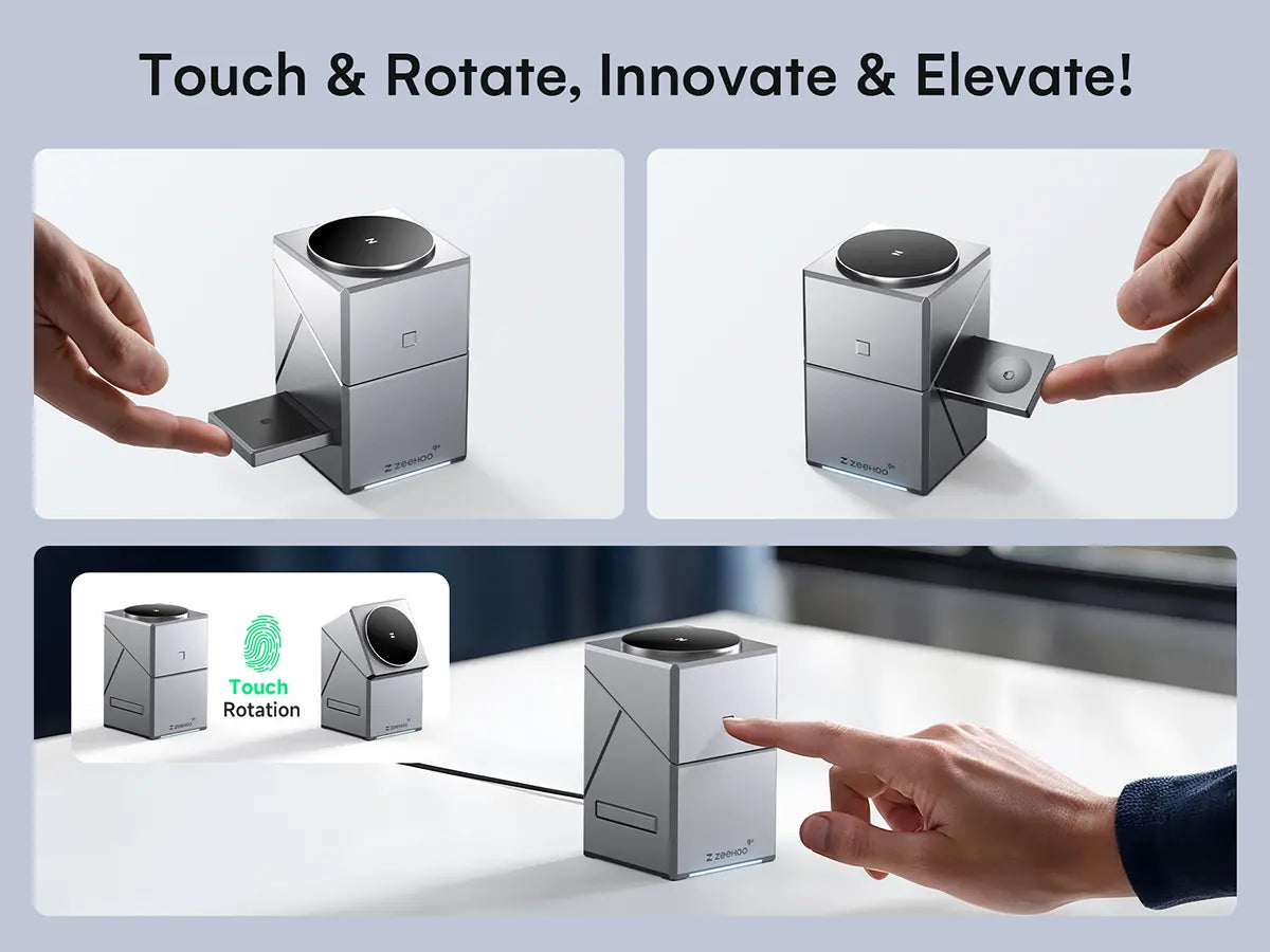 DIGITAL Wireless Charging Station, CubeTrick-X Qi2 15W Fast Charge, 3 in 1 Wireless Charging Station for Apple Watch Charger, for iPhone 15, 14, 13, 12 Series, AirPods