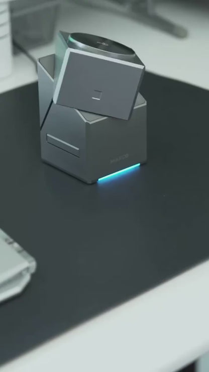 DIGITAL Wireless Charging Station, CubeTrick-X Qi2 15W Fast Charge, 3 in 1 Wireless Charging Station for Apple Watch Charger, for iPhone 15, 14, 13, 12 Series, AirPods